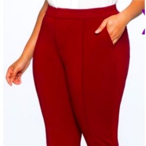 Eloquii brick red dress pants